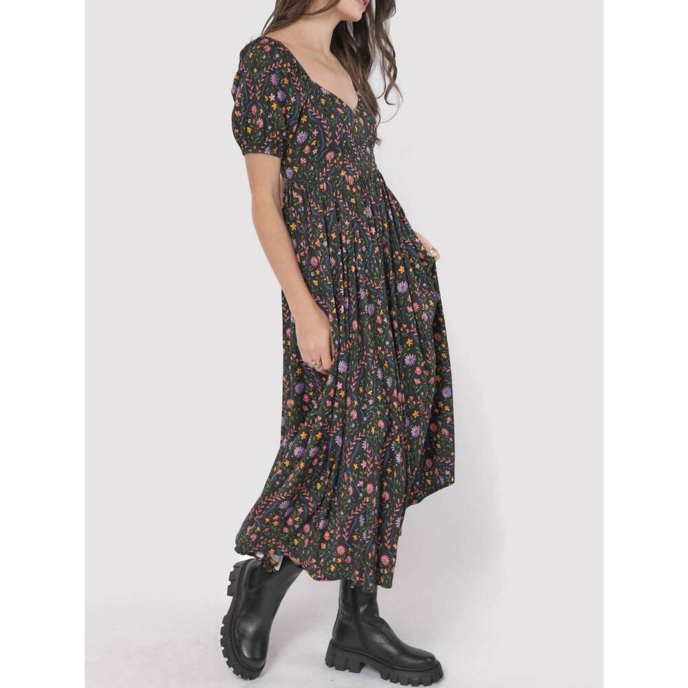 NEW SADIE & SAGE garden party maxi dress in green - Picture 3 of 5